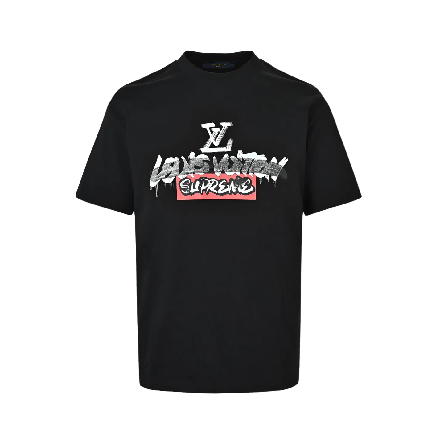 Louis Vuitton & Supreme joint logo graffiti printed short sleeves